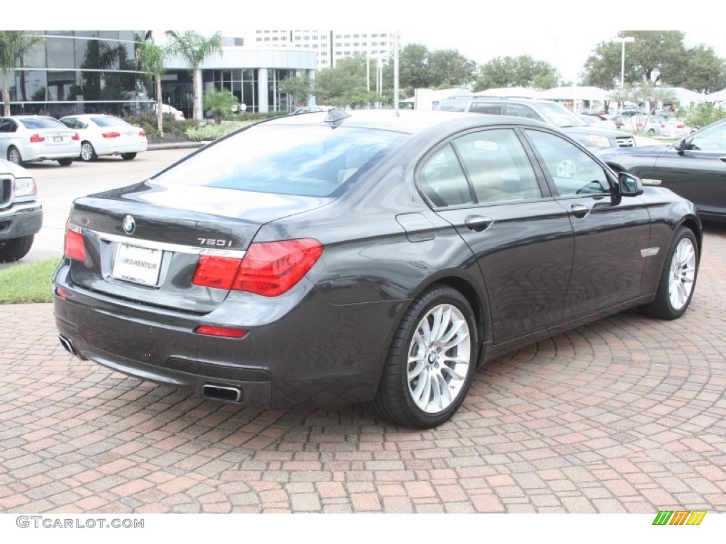 2011 7 Series 750i Sedan - Dark Graphite Metallic / Saddle/Black Nappa Leather photo #7