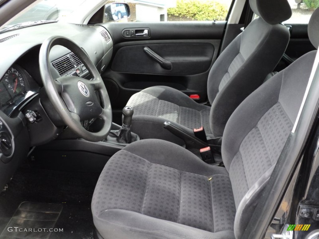 Black Interior 2002 Volkswagen Golf GLS Sedan Photo #54288224