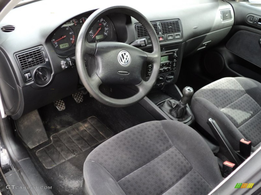 Black Interior 2002 Volkswagen Golf Gls Sedan Photo