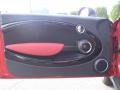 Rooster Red Leather/Carbon Black 2010 Mini Cooper S Hardtop Door Panel