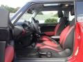 Rooster Red Leather/Carbon Black 2010 Mini Cooper S Hardtop Interior Color