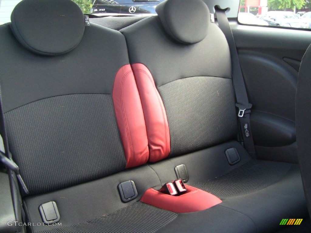 Rooster Red Leather/Carbon Black Interior 2010 Mini Cooper S Hardtop Photo #54291482