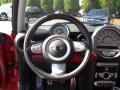 2010 Mini Cooper Rooster Red Leather/Carbon Black Interior Steering Wheel Photo