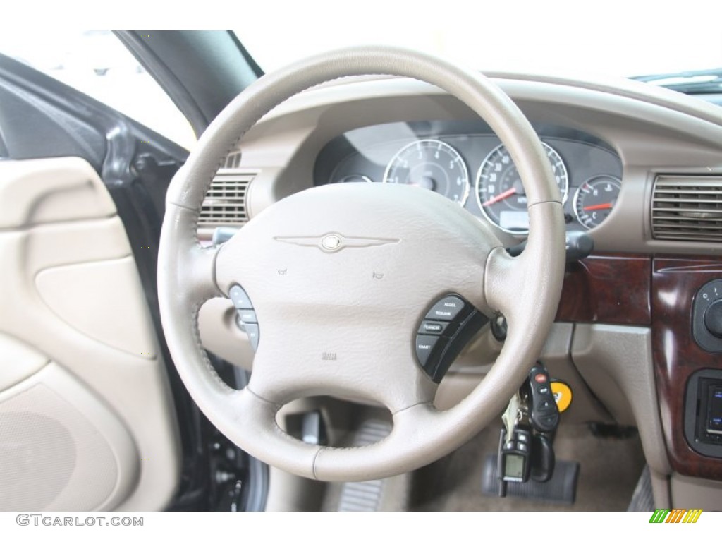 2001 Chrysler Sebring LXi Convertible Sandstone Steering Wheel Photo #54292703
