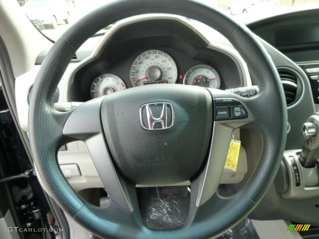 2012 Honda Pilot LX 4WD Gray Steering Wheel Photo #54293870