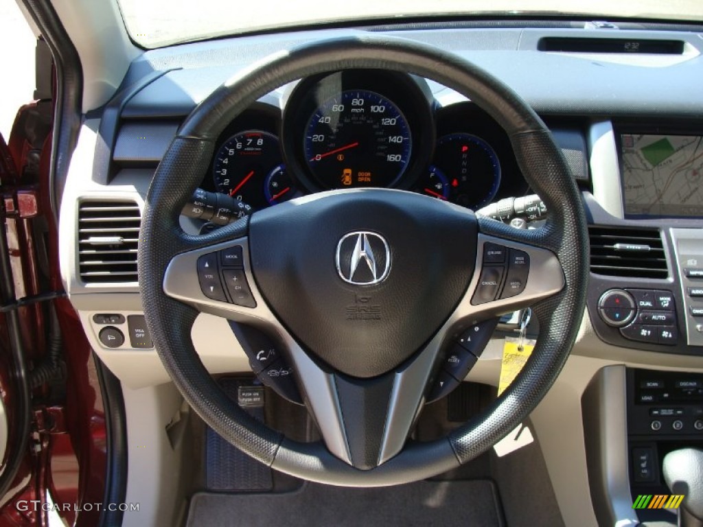 2010 Acura RDX SH-AWD Technology Taupe Steering Wheel Photo #54293957