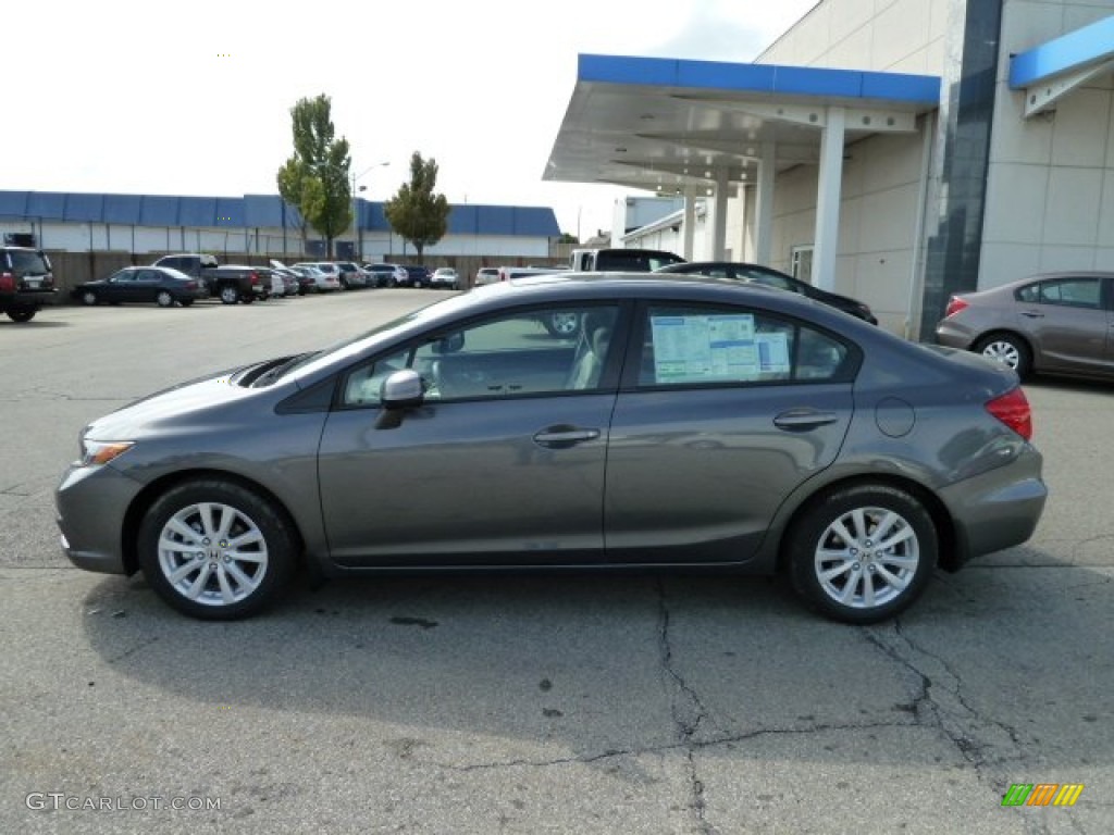 Polished Metal Metallic 2012 Honda Civic EX Sedan Exterior Photo #54294050