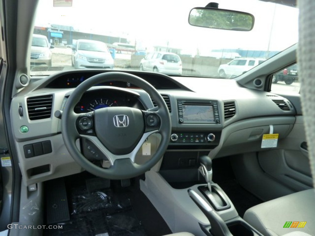 2012 Honda Civic EX Sedan Gray Dashboard Photo #54294134