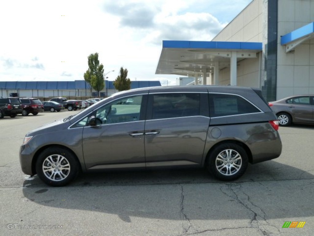 2012 Odyssey EX-L - Smoky Topaz Metallic / Truffle photo #2