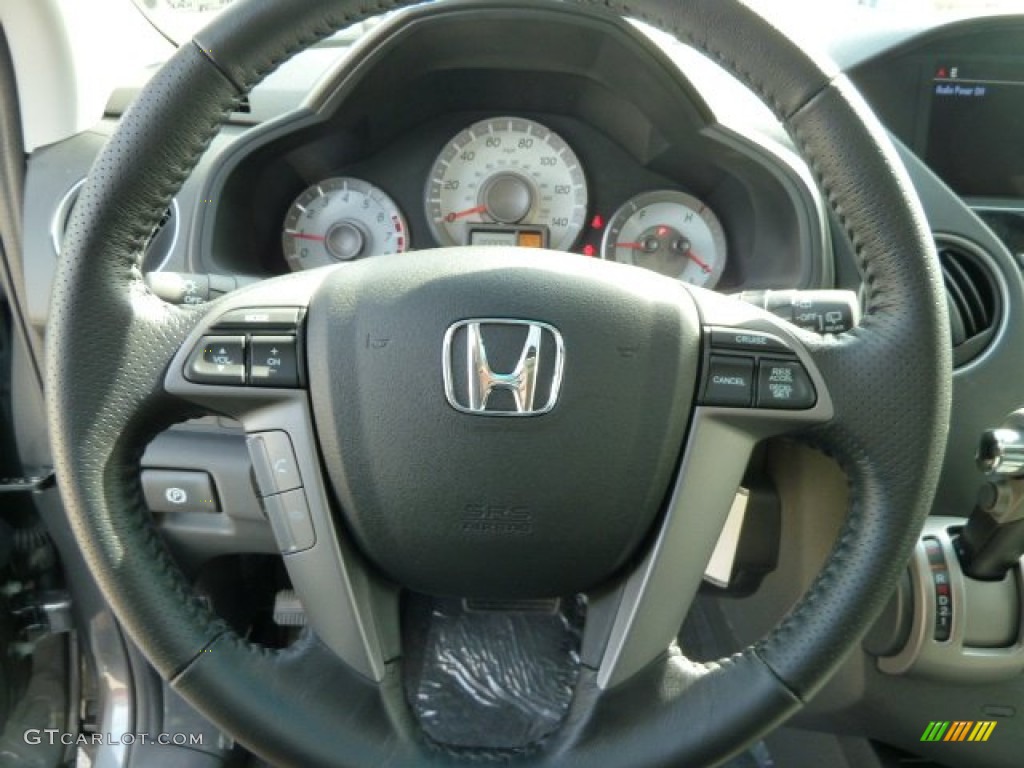 2012 Honda Pilot EX-L 4WD Black Steering Wheel Photo #54294554