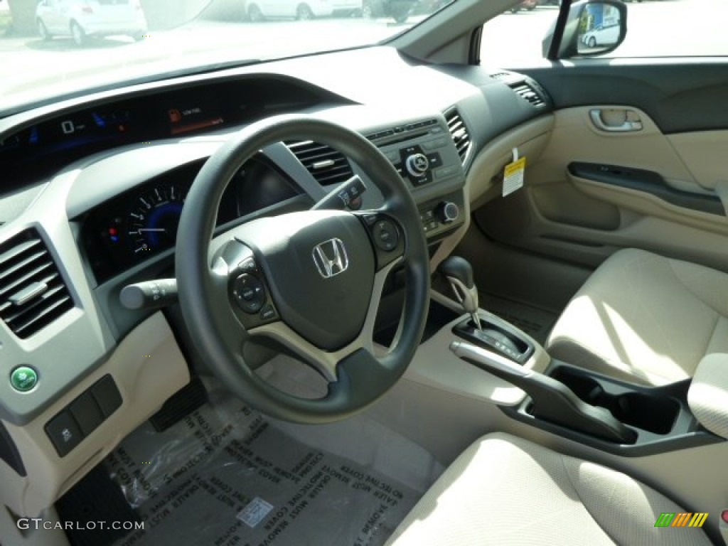 Beige Interior 2012 Honda Civic LX Sedan Photo #54294726