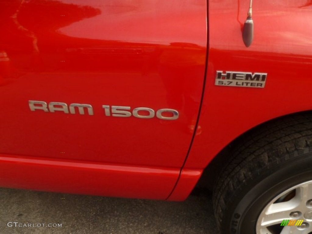 2006 Ram 1500 SLT Quad Cab - Flame Red / Khaki Beige photo #9