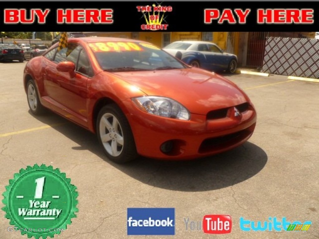 2006 Eclipse GS Coupe - Sunset Orange Pearlescent / Dark Charcoal photo #1