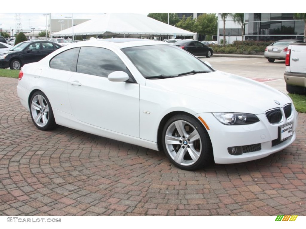 2008 3 Series 335i Coupe - Alpine White / Saddle Brown/Black photo #4