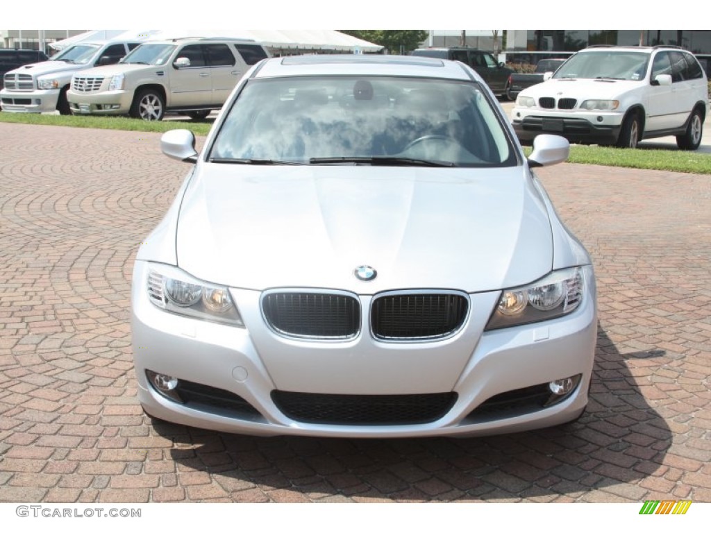 2011 3 Series 328i Sedan - Titanium Silver Metallic / Black photo #2