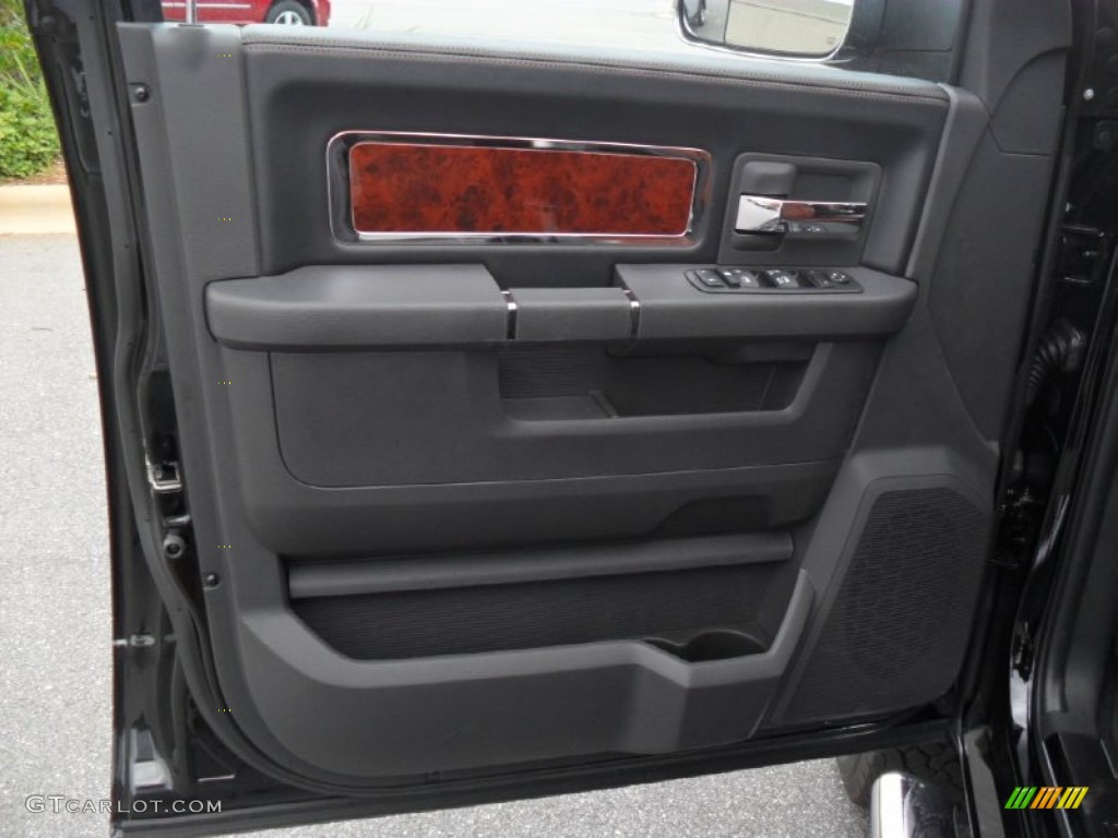 2012 Dodge Ram 2500 HD Laramie Longhorn Crew Cab 4x4 Dark Slate/Russet Door Panel Photo #54298254