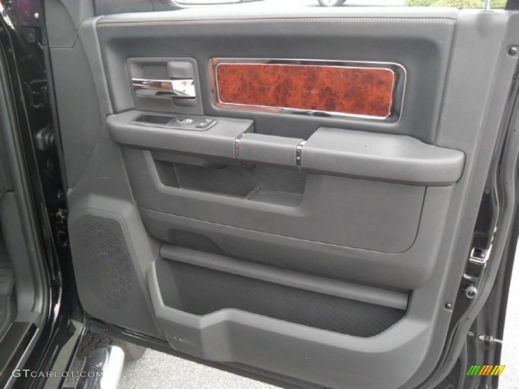 2012 Dodge Ram 2500 HD Laramie Longhorn Crew Cab 4x4 Dark Slate/Russet Door Panel Photo #54298371