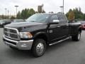 Black 2012 Dodge Ram 3500 HD Laramie Longhorn Crew Cab 4x4 Dually Exterior