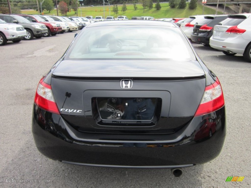 2010 Civic EX Coupe - Crystal Black Pearl / Gray photo #6