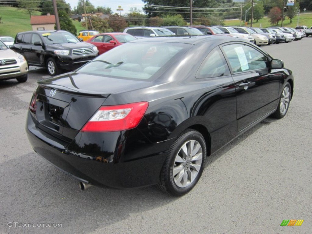 2010 Civic EX Coupe - Crystal Black Pearl / Gray photo #7