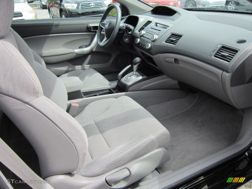 2010 Civic EX Coupe - Crystal Black Pearl / Gray photo #9