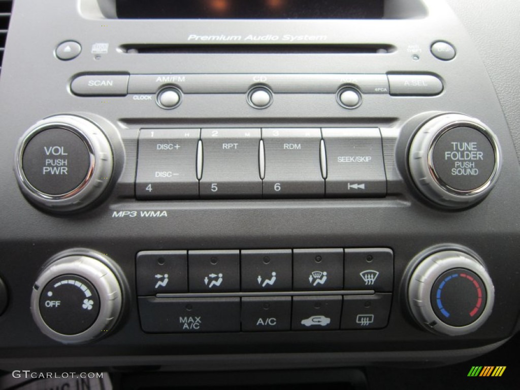 2010 Civic EX Coupe - Crystal Black Pearl / Gray photo #14