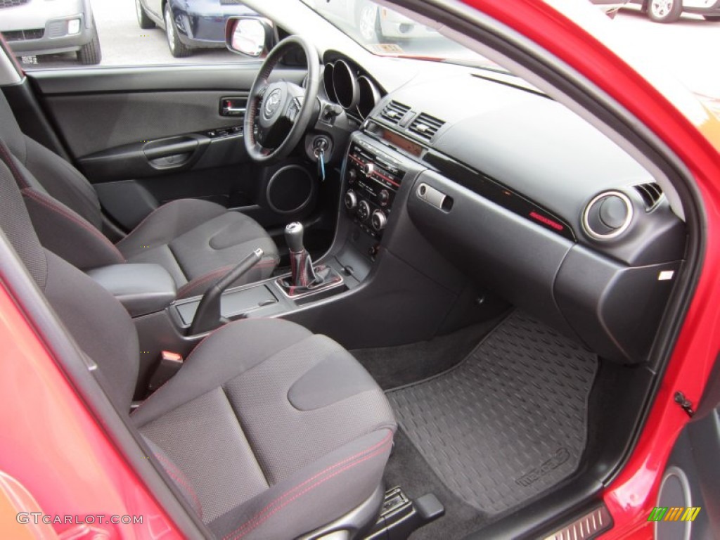 Black/Red Interior 2009 Mazda MAZDA3 MAZDASPEED3 Sport Photo #54299397