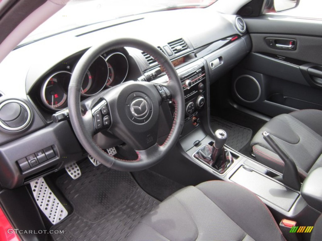 Black/Red Interior 2009 Mazda MAZDA3 MAZDASPEED3 Sport Photo #54299424