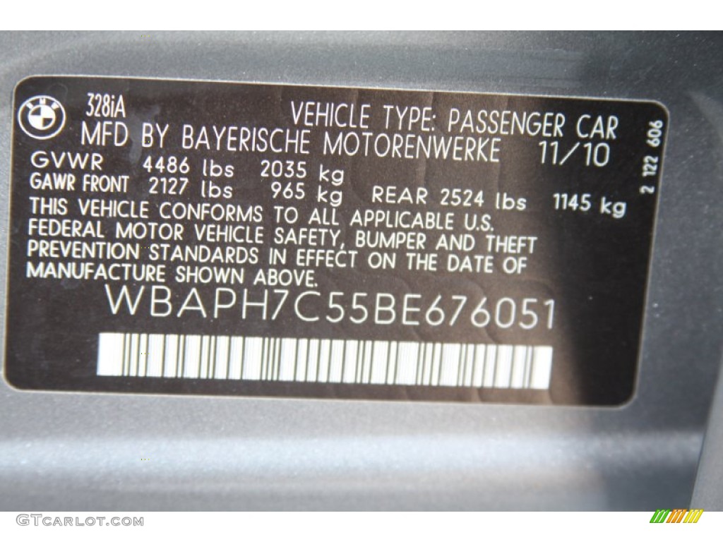 2011 3 Series 328i Sedan - Space Gray Metallic / Gray Dakota Leather photo #9