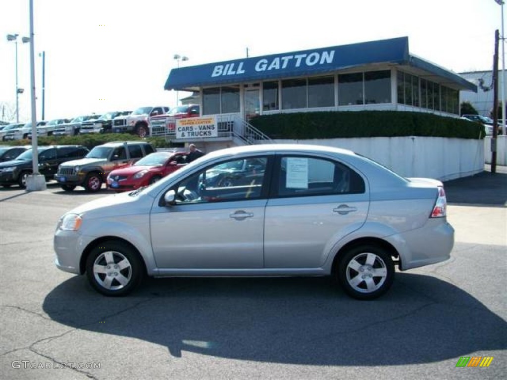 2010 Aveo LT Sedan - Cosmic Silver / Charcoal photo #1