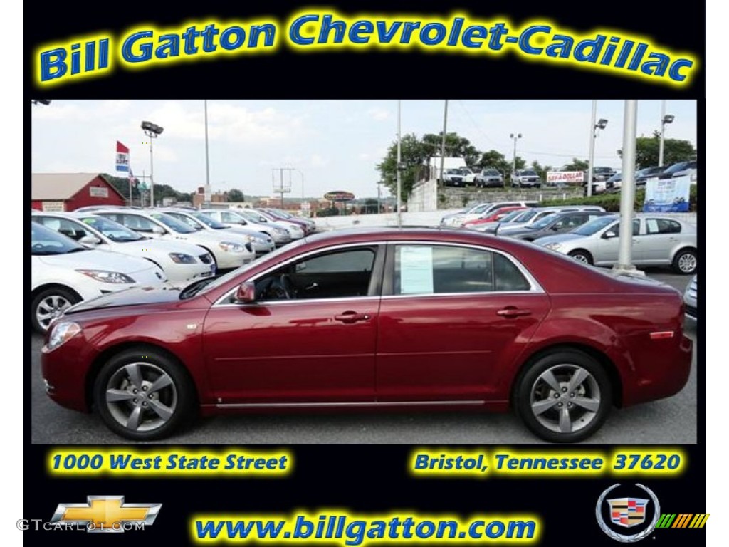 2008 Malibu LT Sedan - Red Jewel Tint Coat / Ebony photo #1