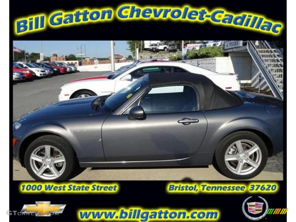 2008 MX-5 Miata Roadster - Galaxy Gray Mica / Black photo #1