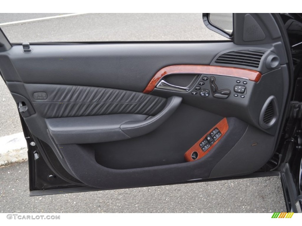 2005 Mercedes-Benz S 430 Sedan Charcoal Door Panel Photo #54301389
