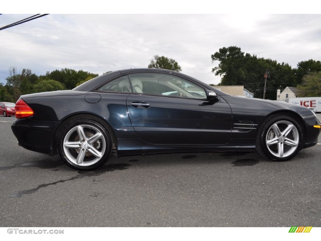 Black Opal Metallic 2005 Mercedes-Benz SL 500 Roadster Exterior Photo #54302508