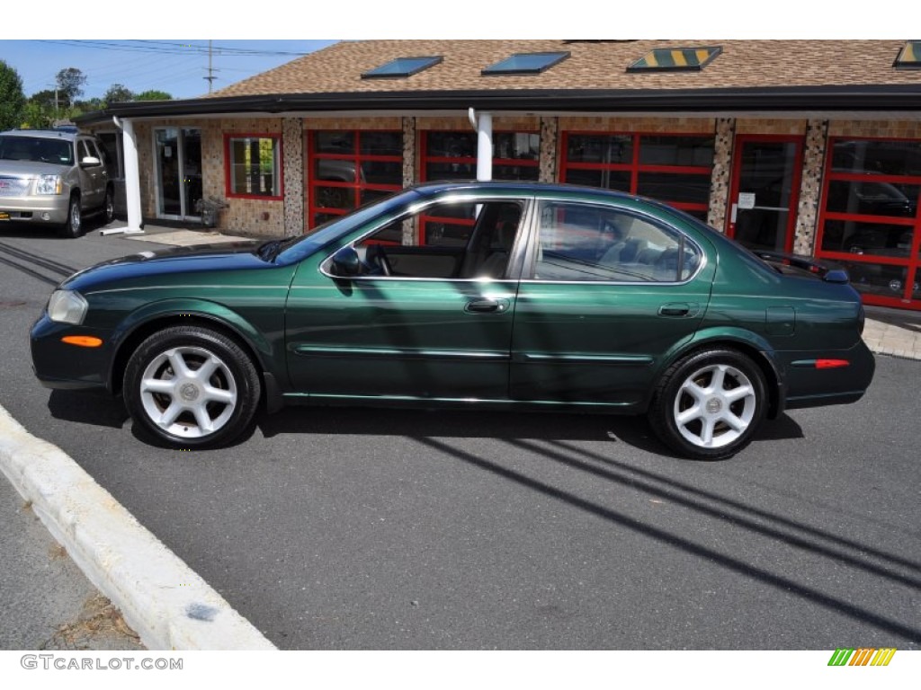 2000 Maxima SE - Sherwood Green Metallic / Blond photo #26