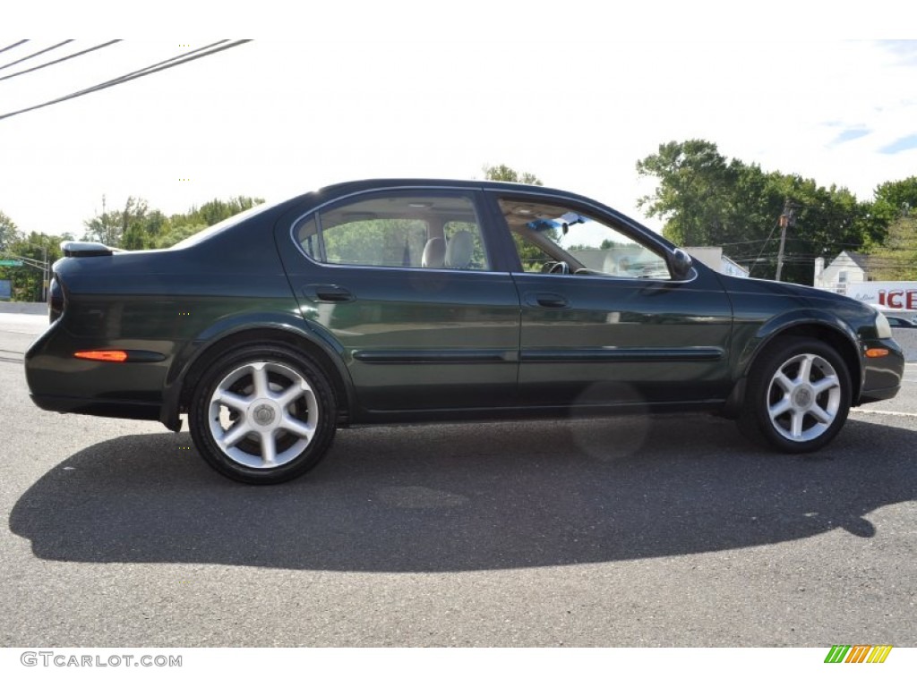 2000 Maxima SE - Sherwood Green Metallic / Blond photo #31