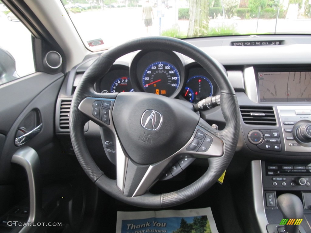 2010 Acura RDX SH-AWD Technology Ebony Steering Wheel Photo #54304083