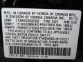 NH731PX: Crystal Black Pearl 2010 Acura MDX Standard MDX Model Color Code