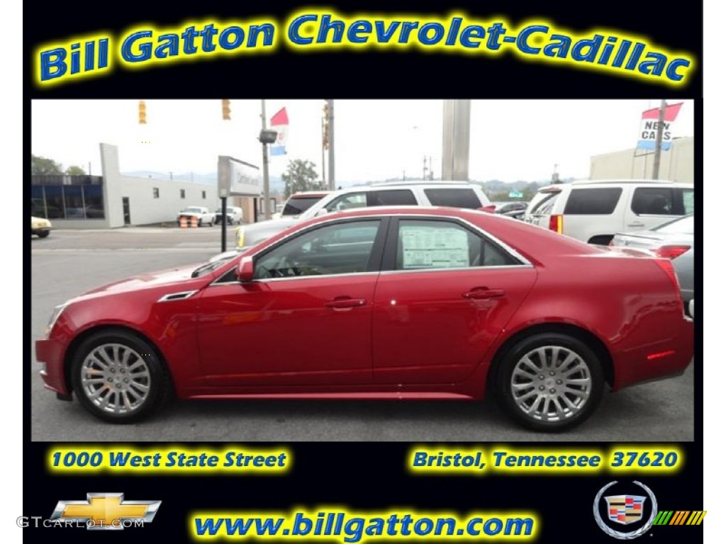 2012 CTS 3.6 Sedan - Crystal Red Tintcoat / Cashmere/Cocoa photo #1