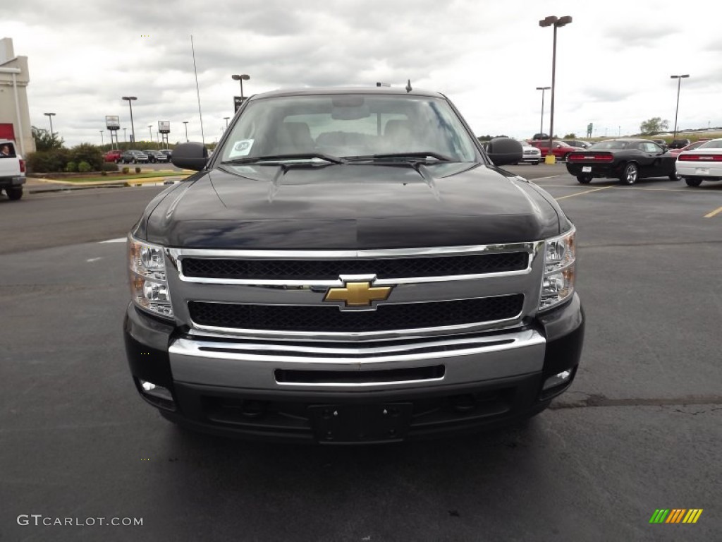 2011 Silverado 1500 LT Crew Cab 4x4 - Black / Light Cashmere/Ebony photo #2