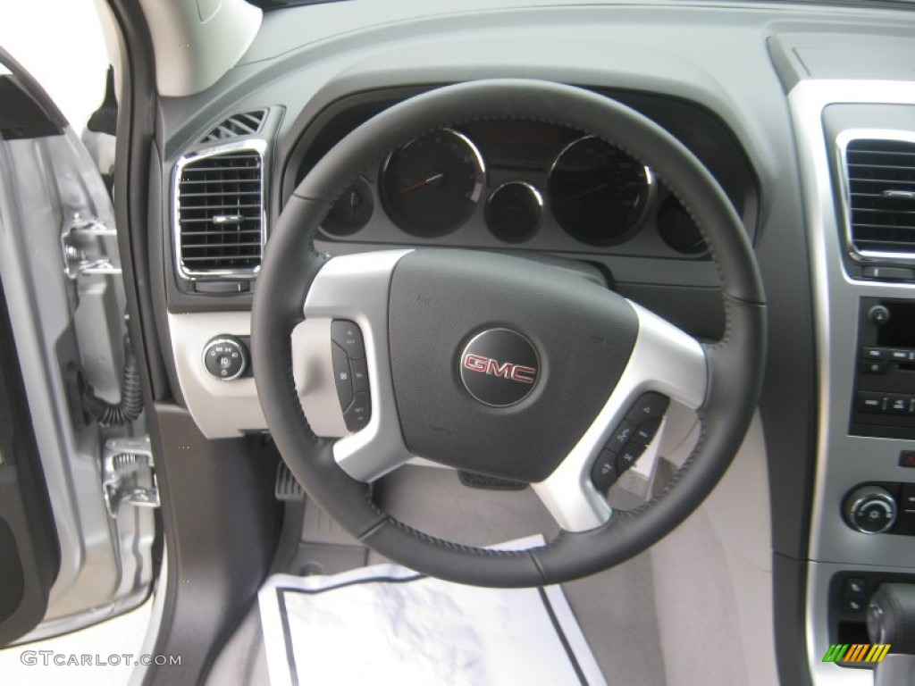 2012 GMC Acadia SLE Light Titanium Steering Wheel Photo #54307962