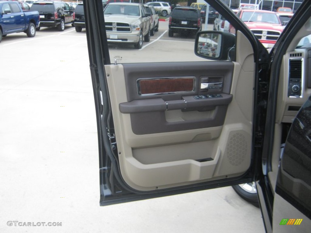 2011 Ram 1500 Laramie Longhorn Crew Cab 4x4 - Brilliant Black Crystal Pearl / Light Pebble Beige/Bark Brown photo #18