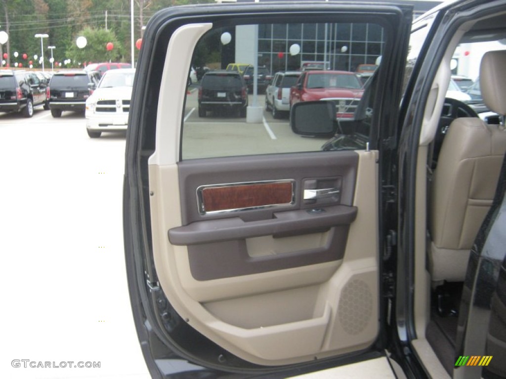 2011 Ram 1500 Laramie Longhorn Crew Cab 4x4 - Brilliant Black Crystal Pearl / Light Pebble Beige/Bark Brown photo #20