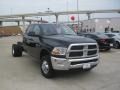 Brilliant Black Crystal Pearl 2011 Dodge Ram 3500 HD SLT Crew Cab 4x4 Chassis Exterior