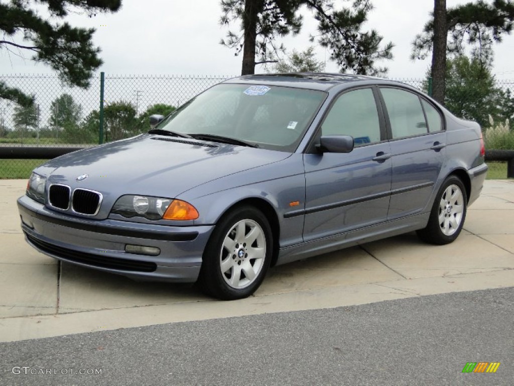 2000 3 Series 323i Sedan - Steel Blue Metallic / Sand photo #10