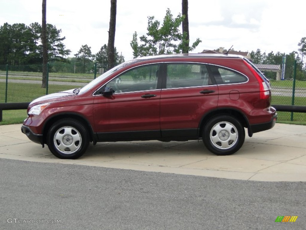 2008 CR-V LX 4WD - Tango Red Pearl / Gray photo #8