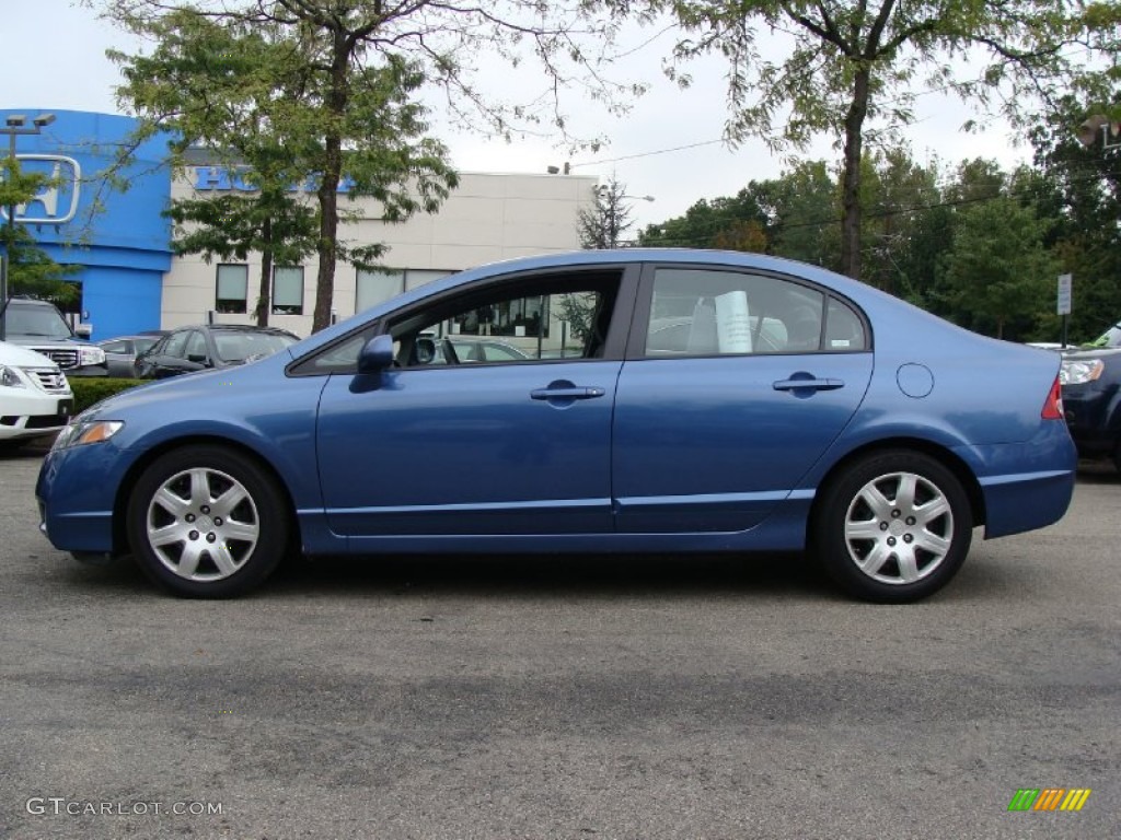 2009 Civic LX Sedan - Atomic Blue Metallic / Gray photo #1