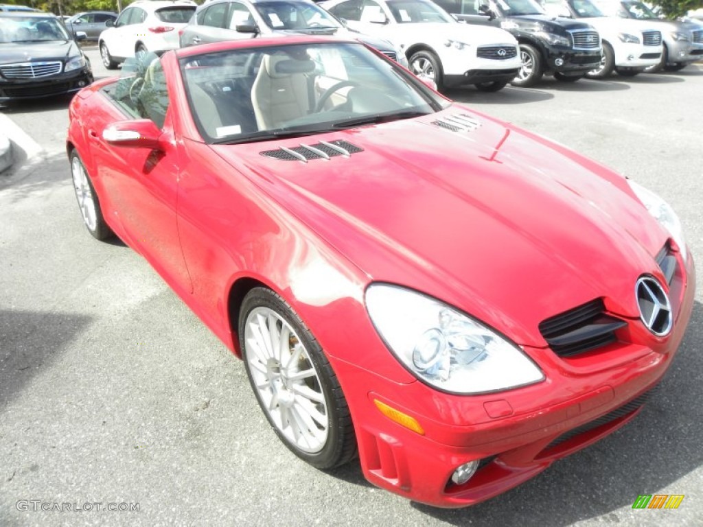 2008 SLK 55 AMG Roadster - Mars Red / Black photo #1