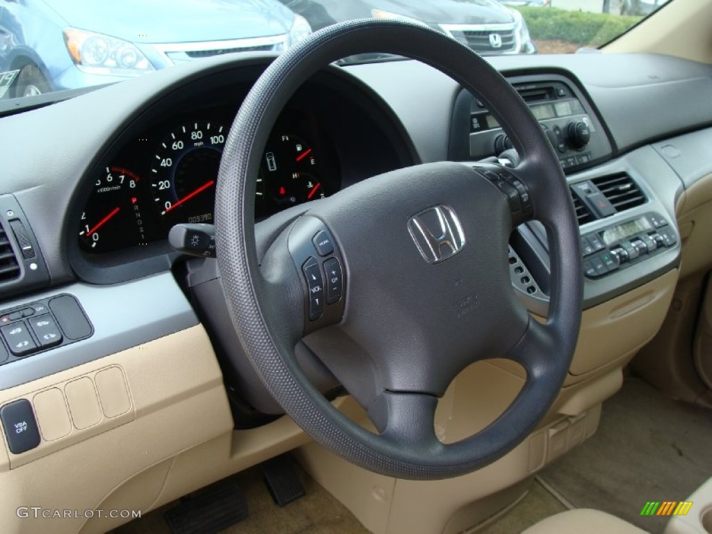 2010 Honda Odyssey EX Beige Steering Wheel Photo #54312471