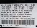 B536P: Royal Blue Pearl 2009 Honda Accord EX V6 Sedan Color Code